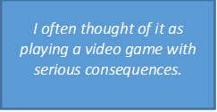 video game with serious consequences.